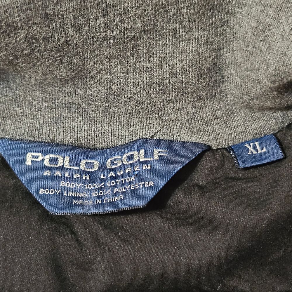Polo Golf Ralph Lauren Quarter‎ Zip Sweater Cotton Herringbone Pattern Size XL - Picture 4 of 7